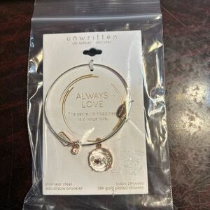 Unwritten Silver and Gold Adjustable Bracelet